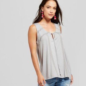 Lace Trim Knit Tank -79-100